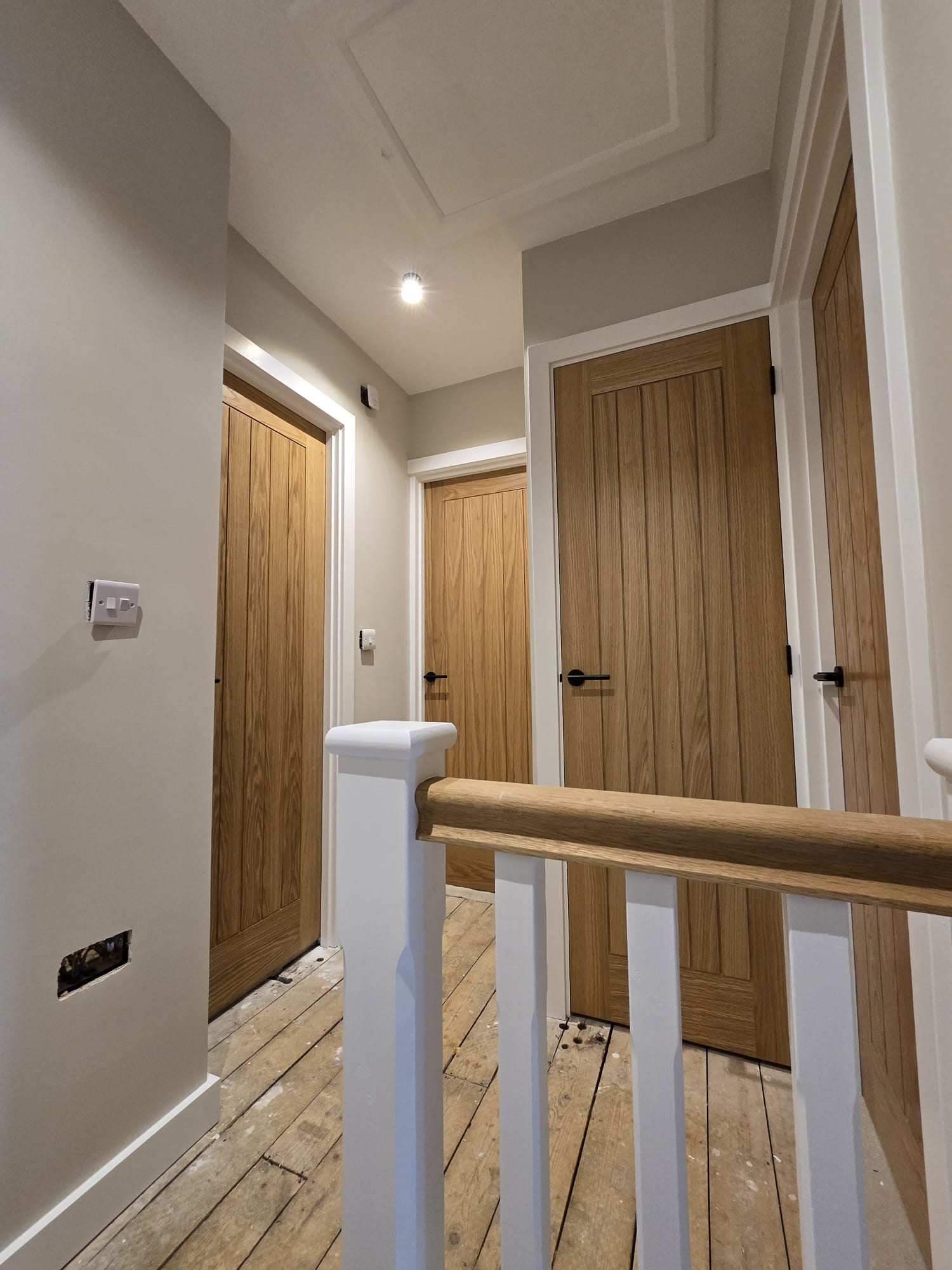 Woodwork Restoration service by Shreeve and Sons — Doors, skirting and staircase varnishing.
